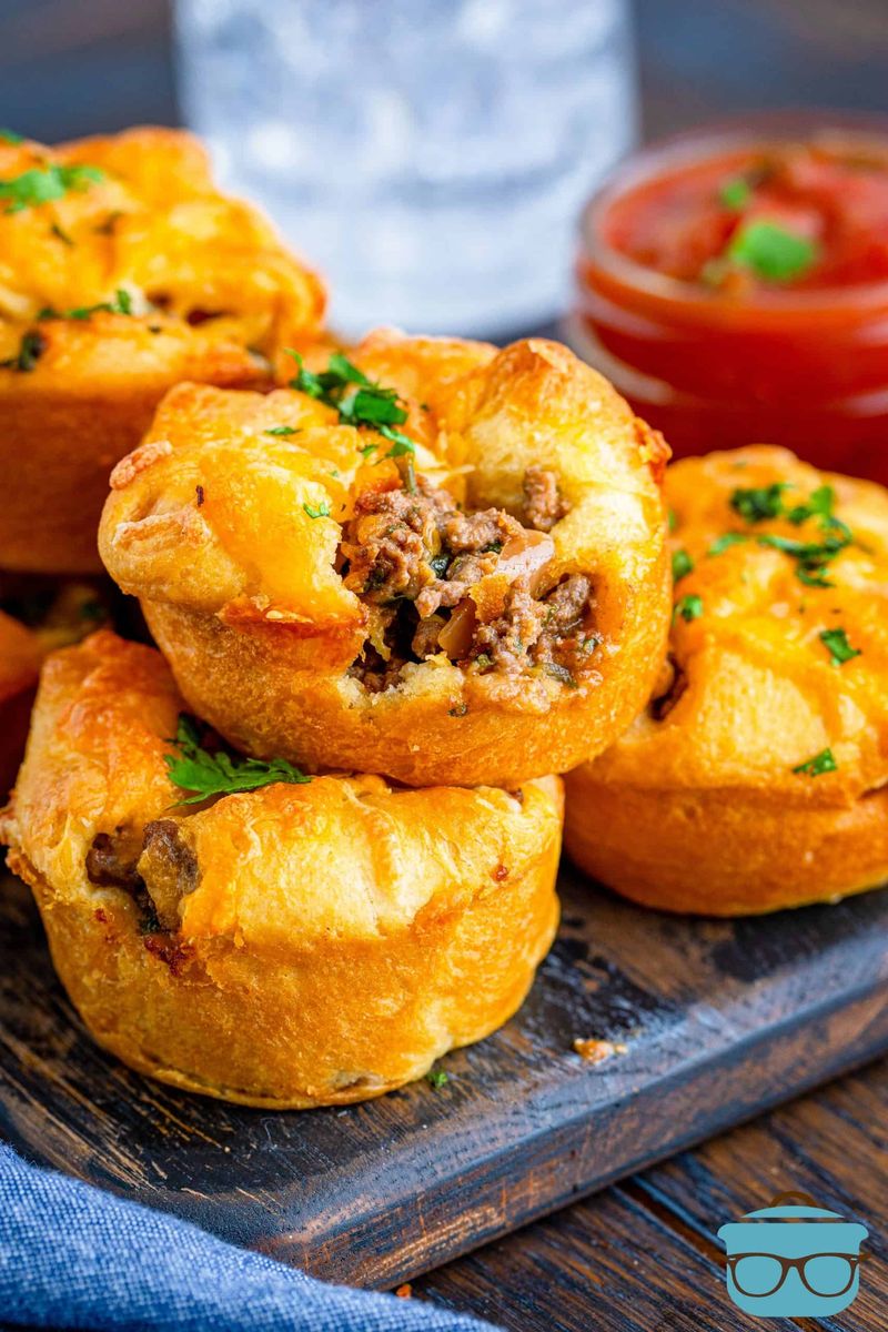 Crescent Roll Taco Cups