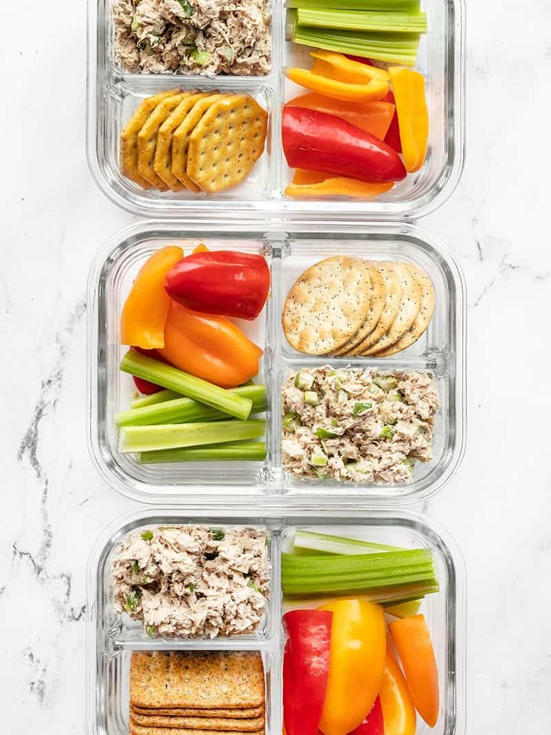 Tuna Salad with Crackers & Veggies
