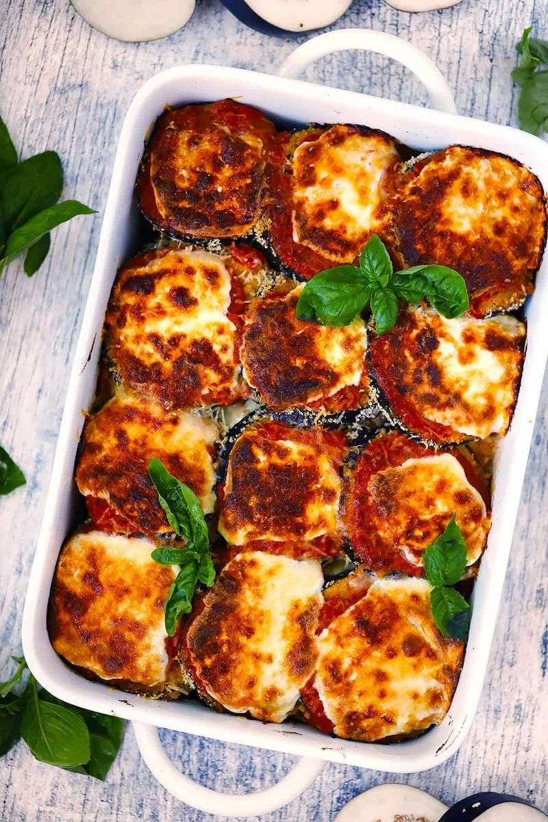 Eggplant Parmesan (Baked, Not Fried)