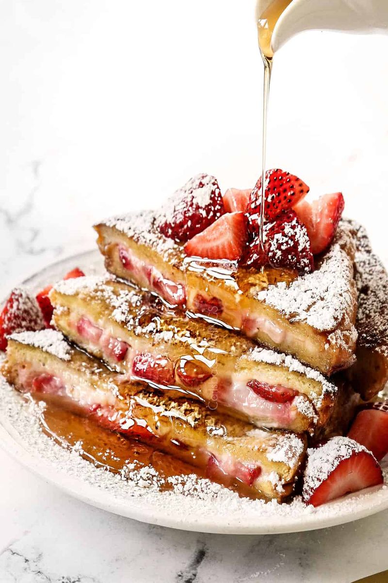 Strawberry Cream Cheese Stuffed French Toast