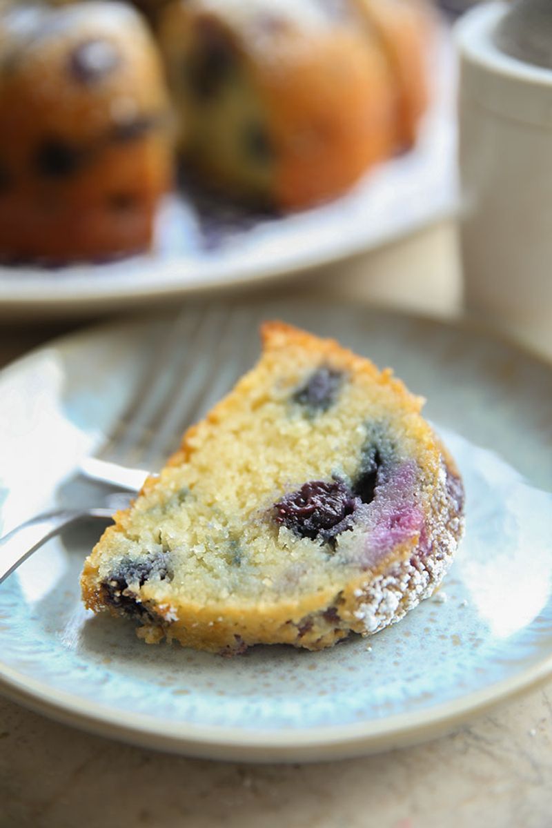 Blueberry Lemon Ricotta Bundt Cake