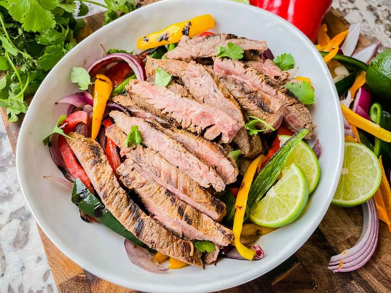 Seasoned Skirt Steak Fajita Style