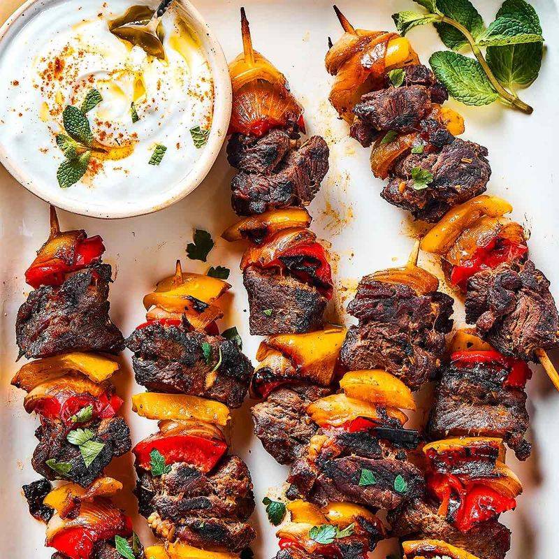 Mediterranean Lamb and Vegetable Skewers