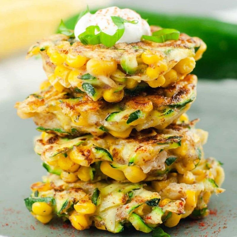Corn and Zucchini Fritters