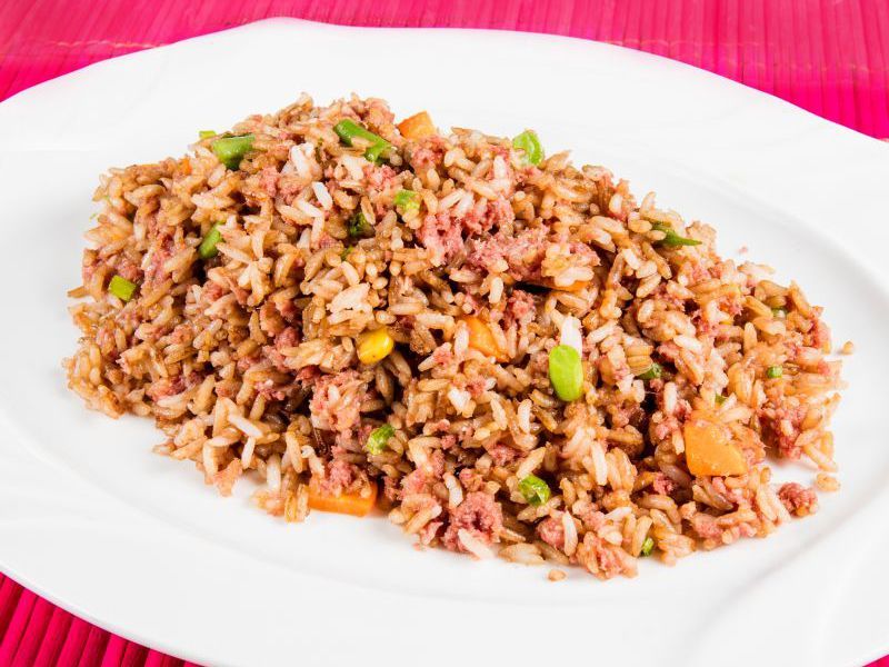 Corned Beef and Rice Stir-Fry