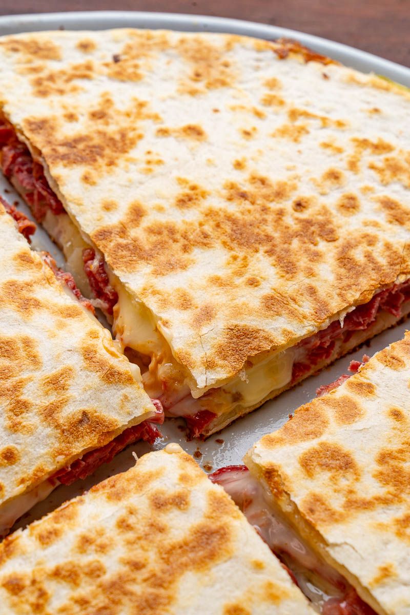 Corned Beef and Cheese Quesadillas