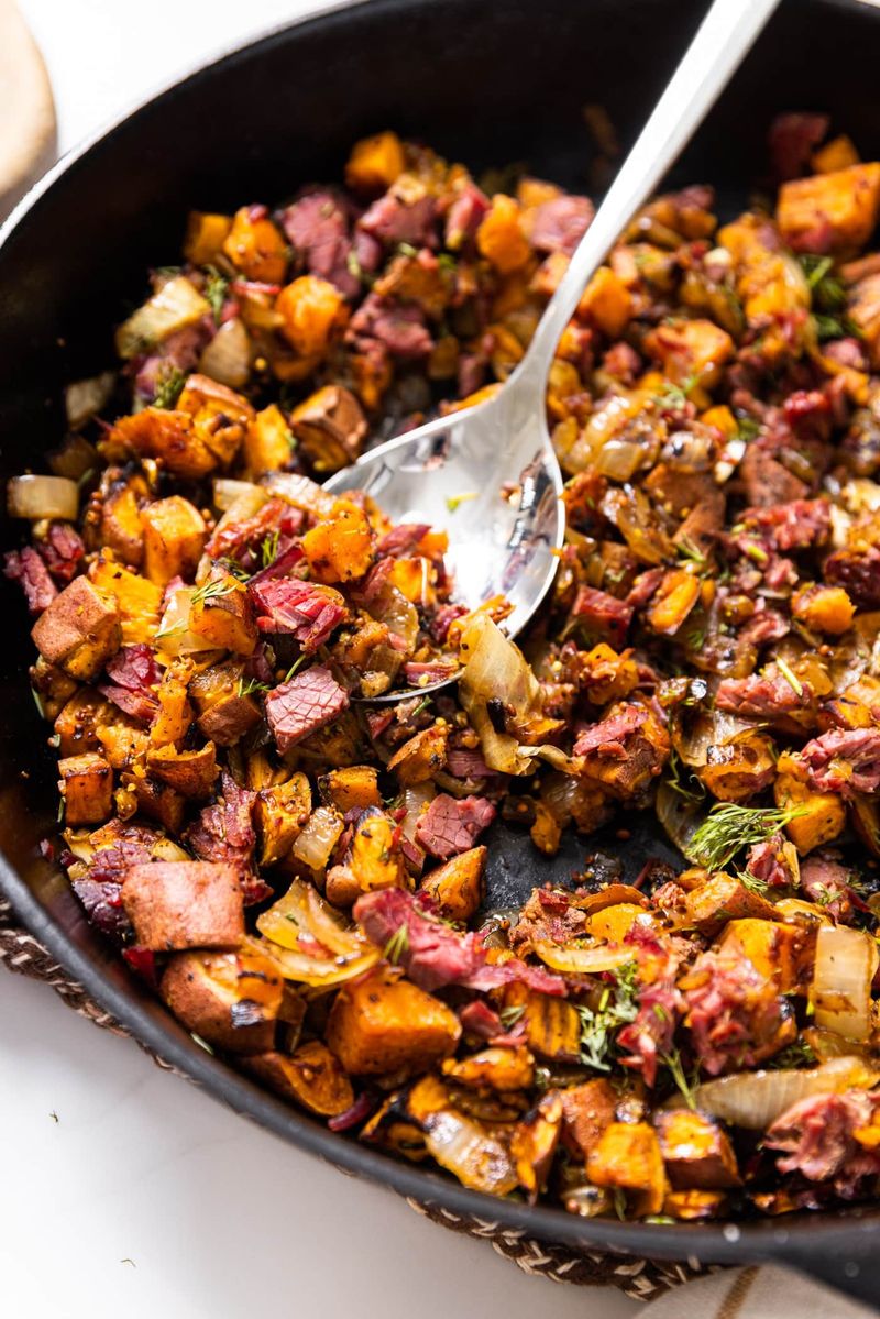 Corned Beef and Sweet Potato Hash