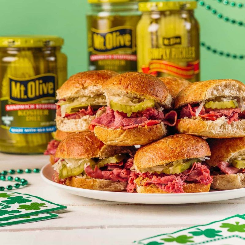 Corned Beef and Sauerkraut Sliders