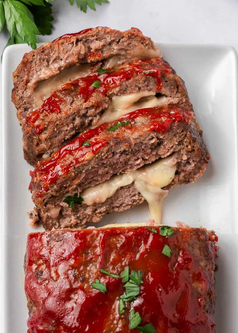 Mozzarella-Stuffed Meatloaf