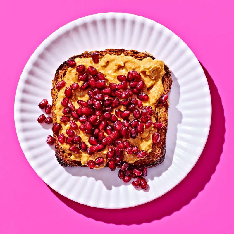 Peanut Butter & Pomegranate Toast