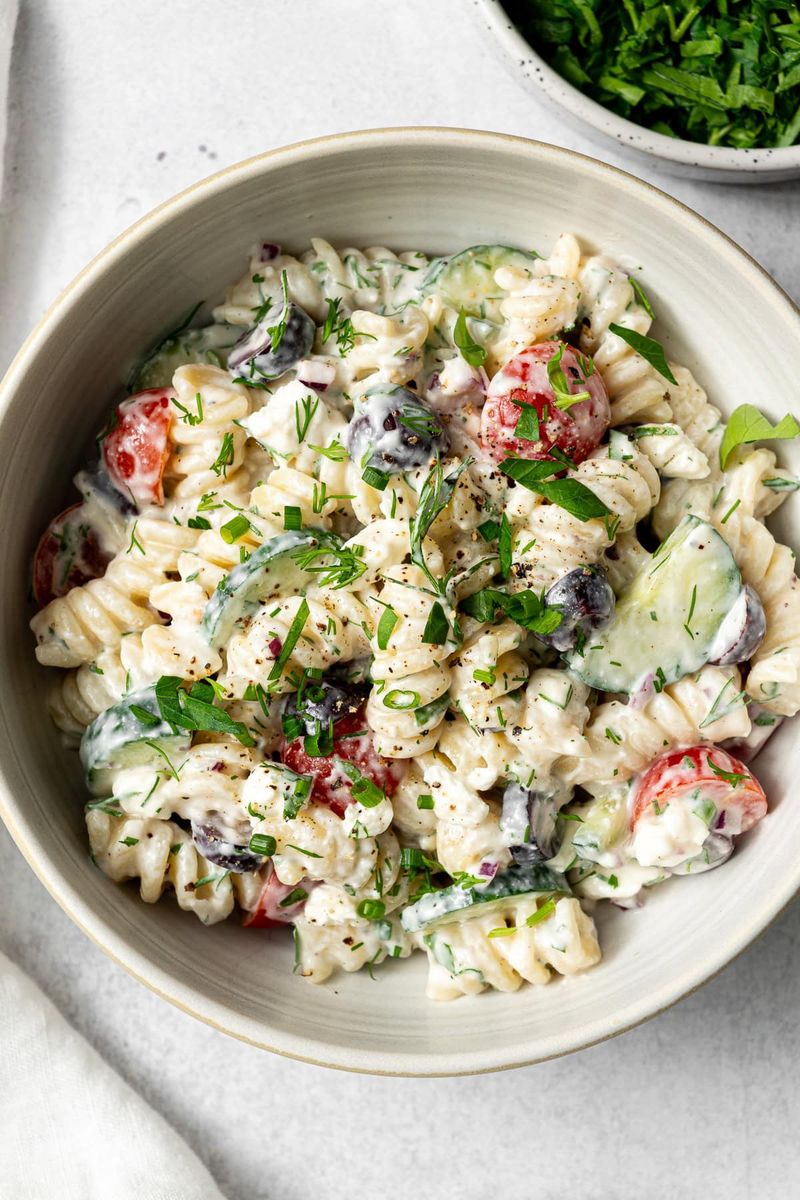 Tangy Greek Yogurt Dill Pasta Salad