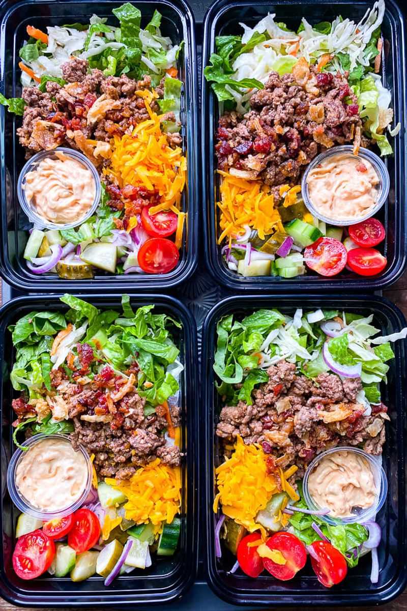 High-Protein Cheeseburger Salad