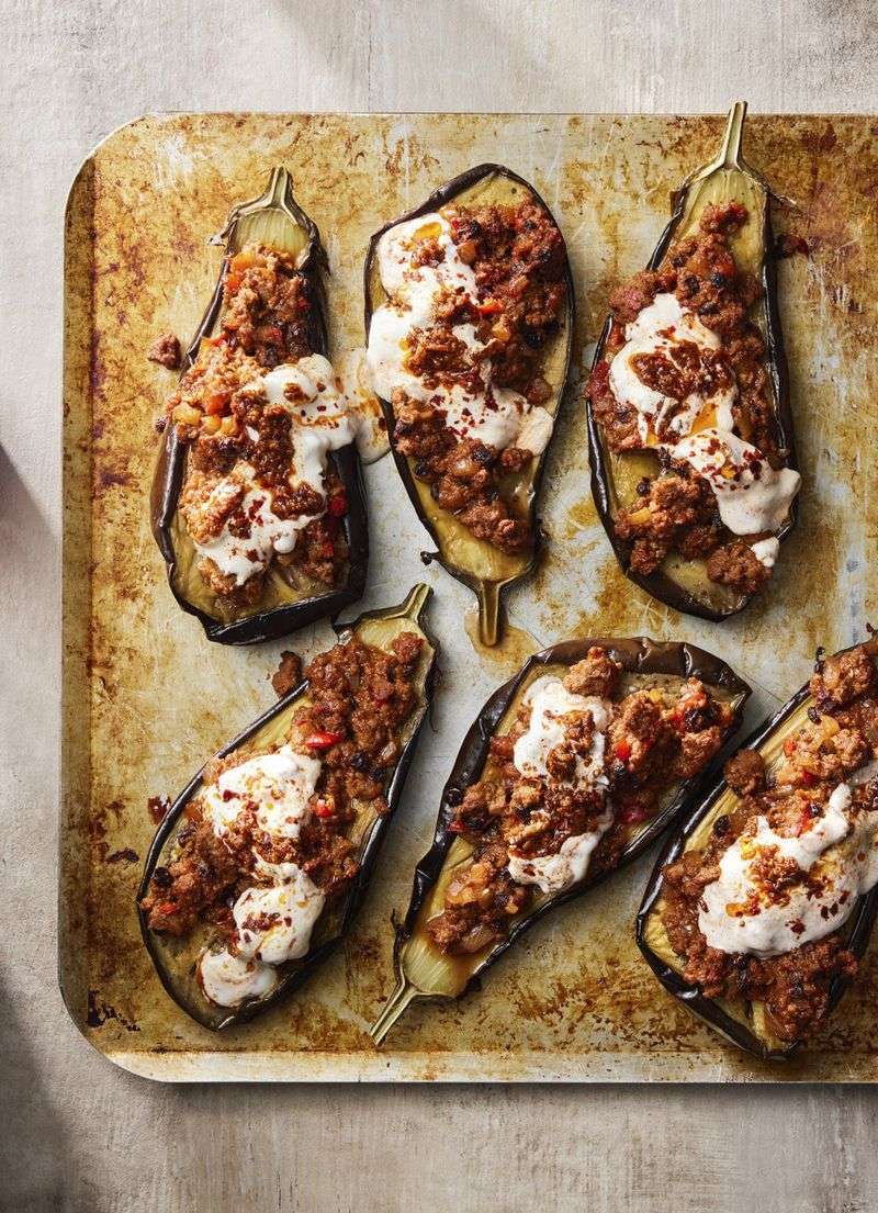 Moroccan-Spiced Lamb with Roasted Eggplant