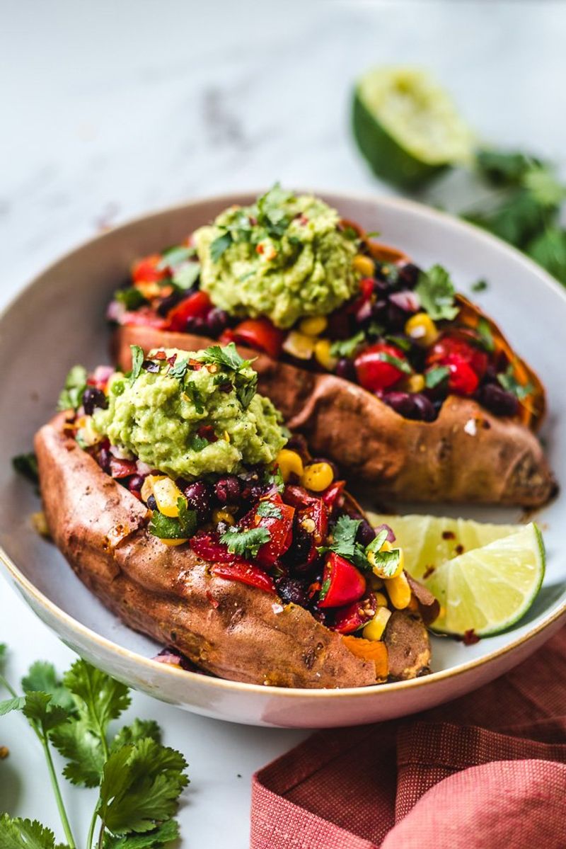 Mexican Black Bean and Sweet Potato Bake