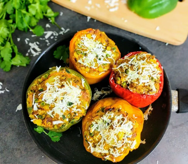 Stuffed Surprise: Pulao-Filled Bell Peppers