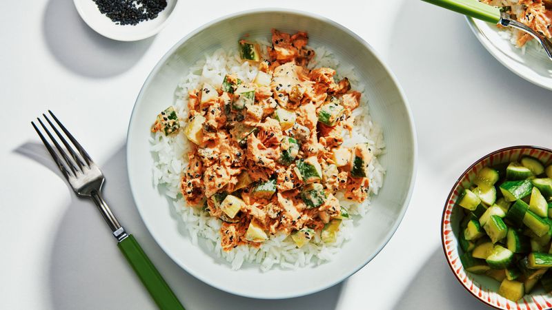 Savory Tuna Tomato Rice Bowl