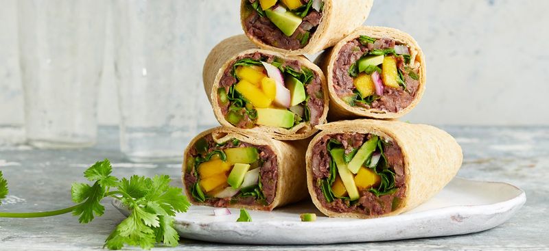 Black Bean-Avocado Wrap