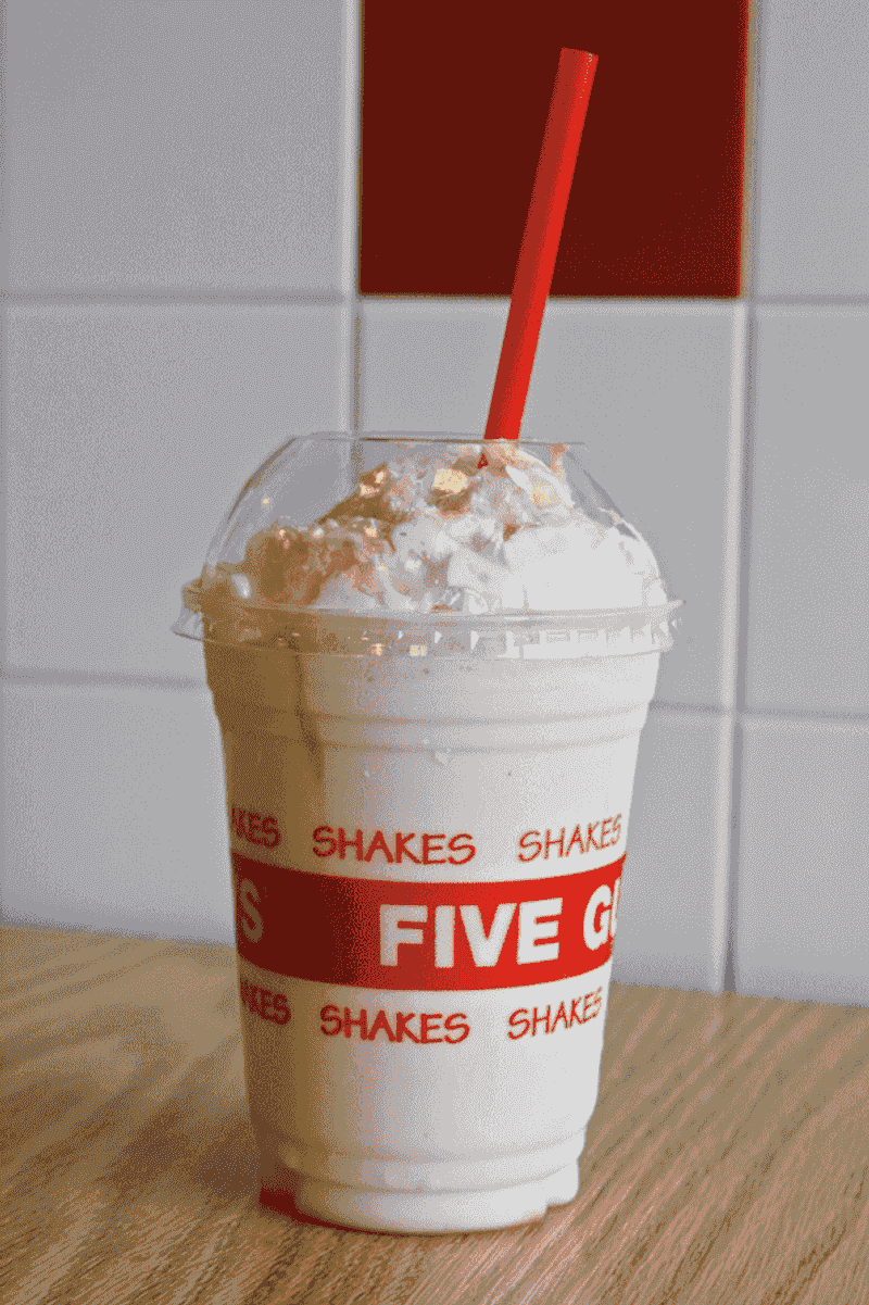 Five Guys Vanilla Shake with Salted Caramel