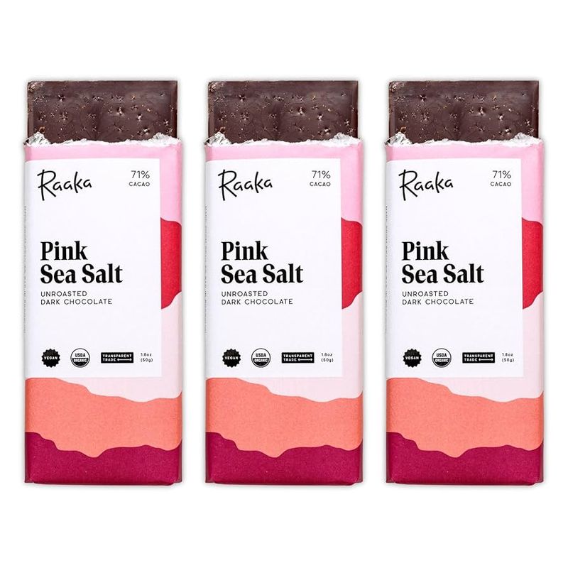 Raaka Pink Sea Salt Dark Chocolate (71%)