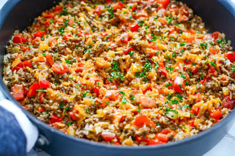 Quick Beef and Rice Skillet