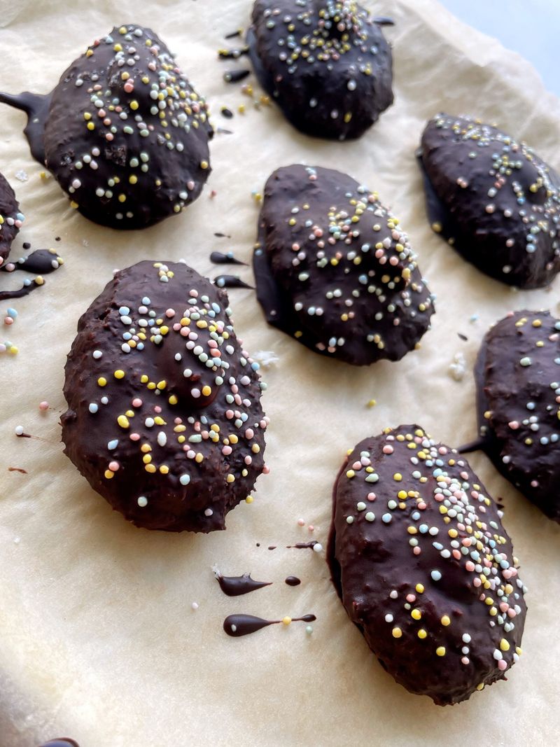 Nutty Chocolate-Dipped Macaroons