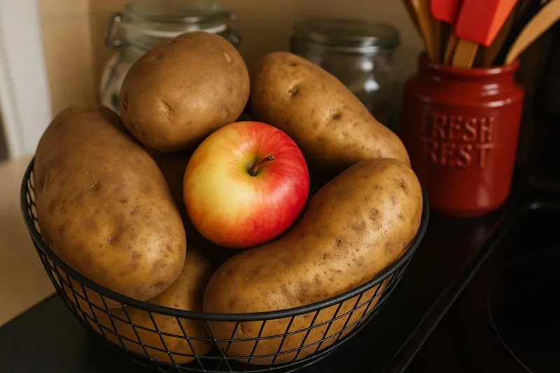 Store Potatoes with Apples to Prevent Sprouting