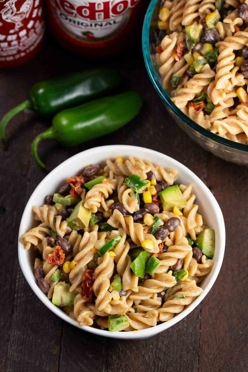 Spicy Sriracha-Lime Pasta Salad