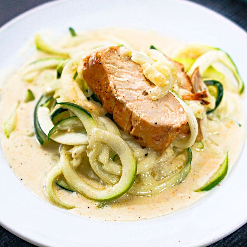 Keto Chicken Alfredo with Zoodles