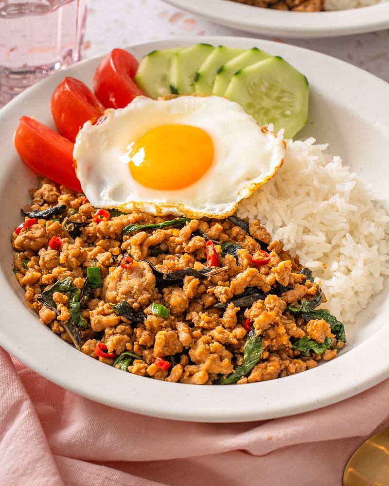 Thai Basil Chicken with Rice (Pad Krapow Gai)