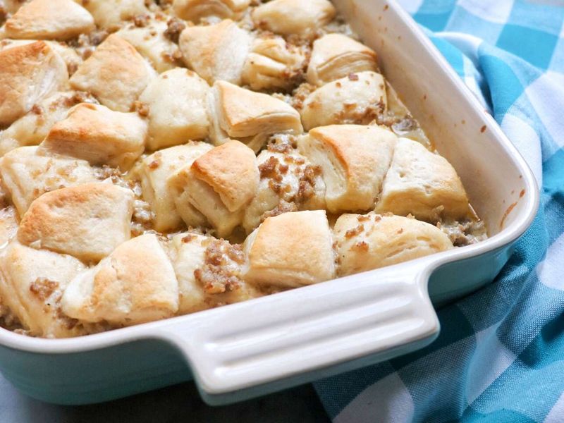 Sausage & Gravy Crescent Bake