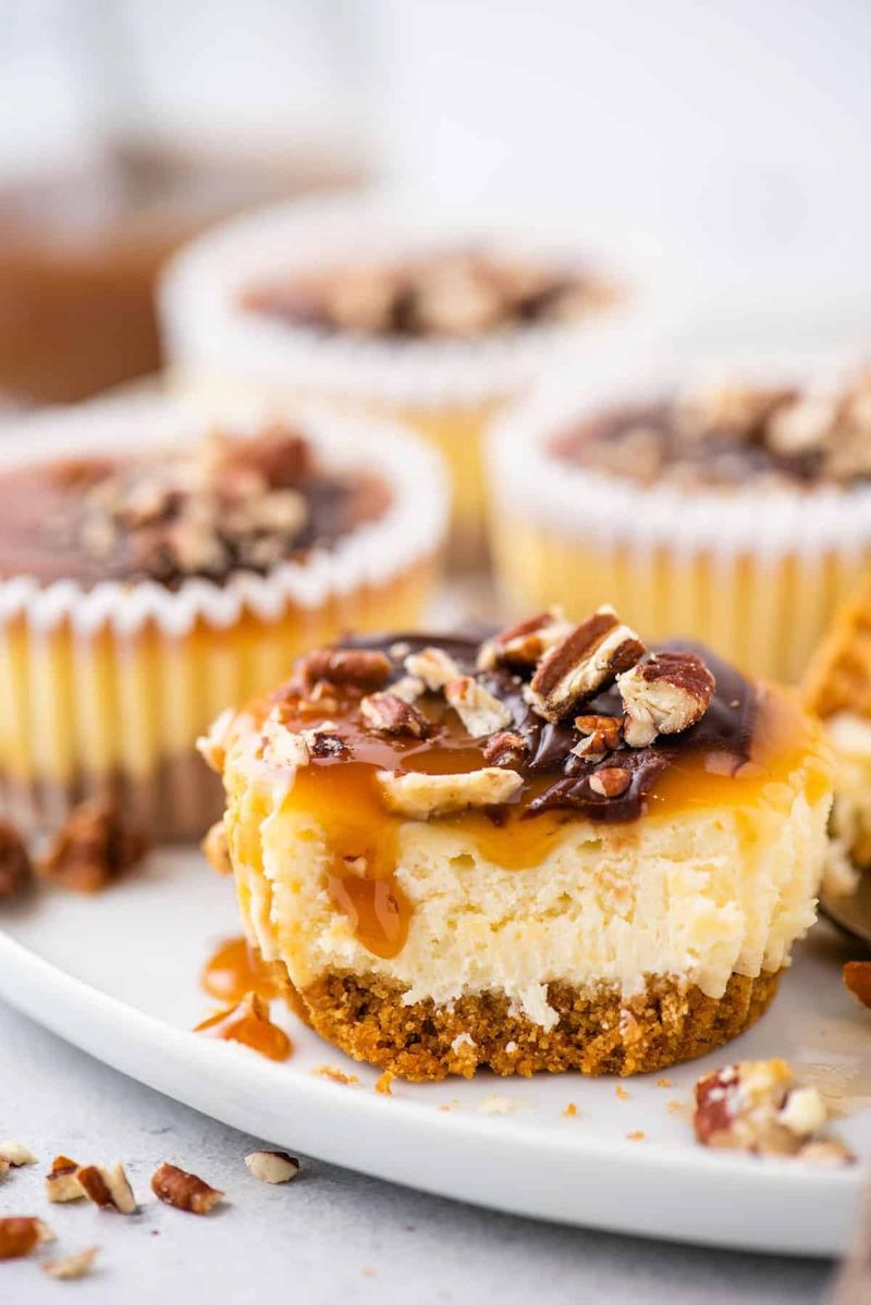 Turtle Cheesecake Cupcakes