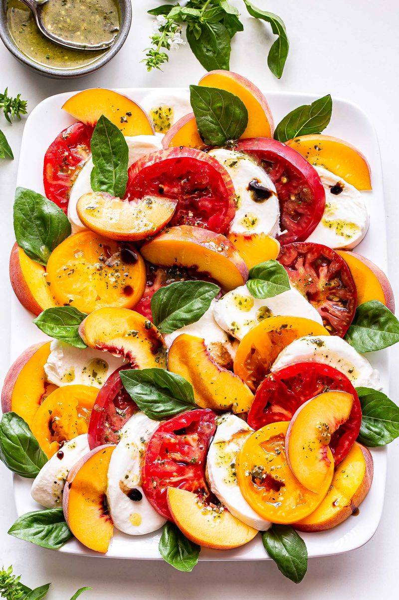 Summer Peach Tomato Caprese