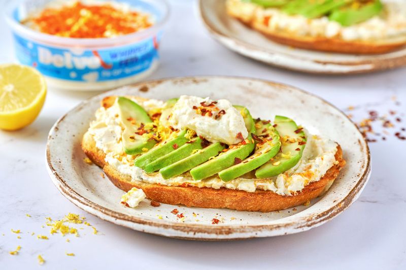 Avocado Toast With Chili Flakes And Feta