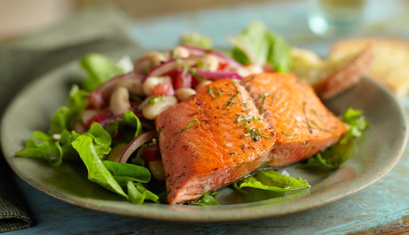 Salmon Salad with White Beans