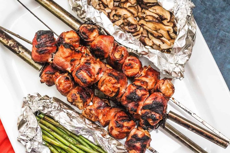 Bacon-Wrapped Chicken Kebabs