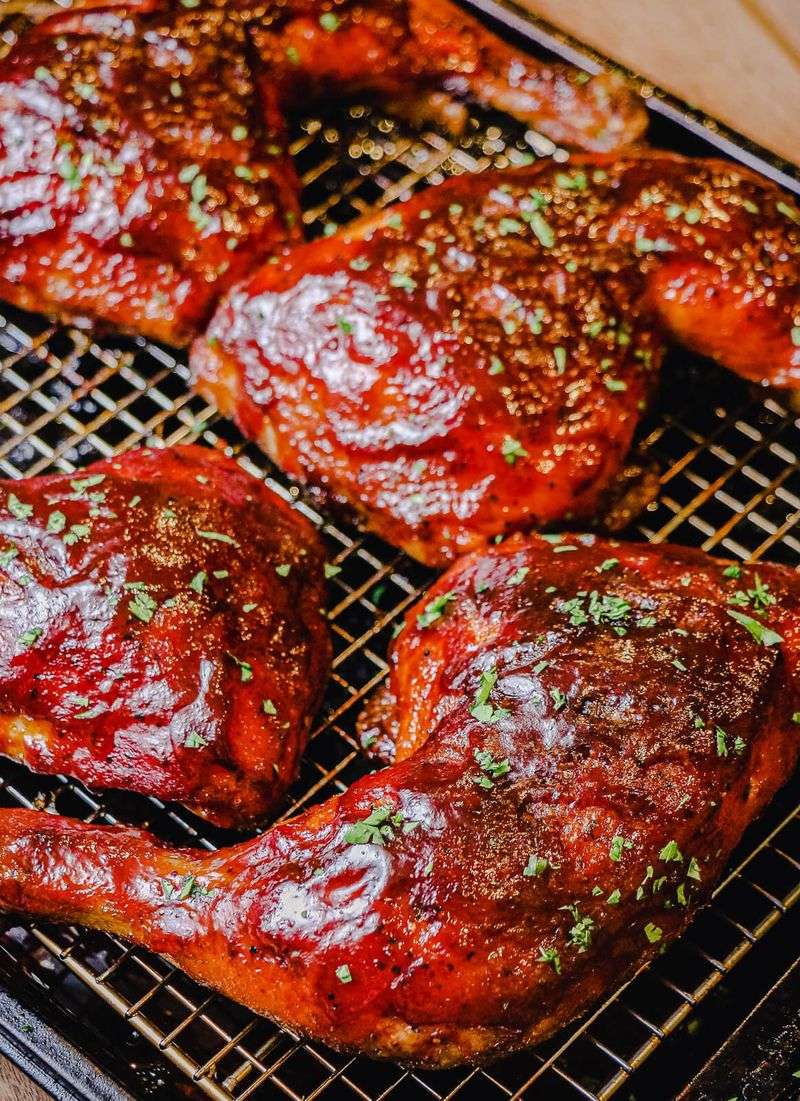 Grilled BBQ Chicken Quarters