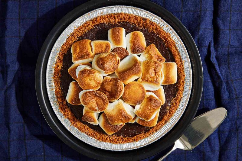 Grilled S'mores Pie with Ganache