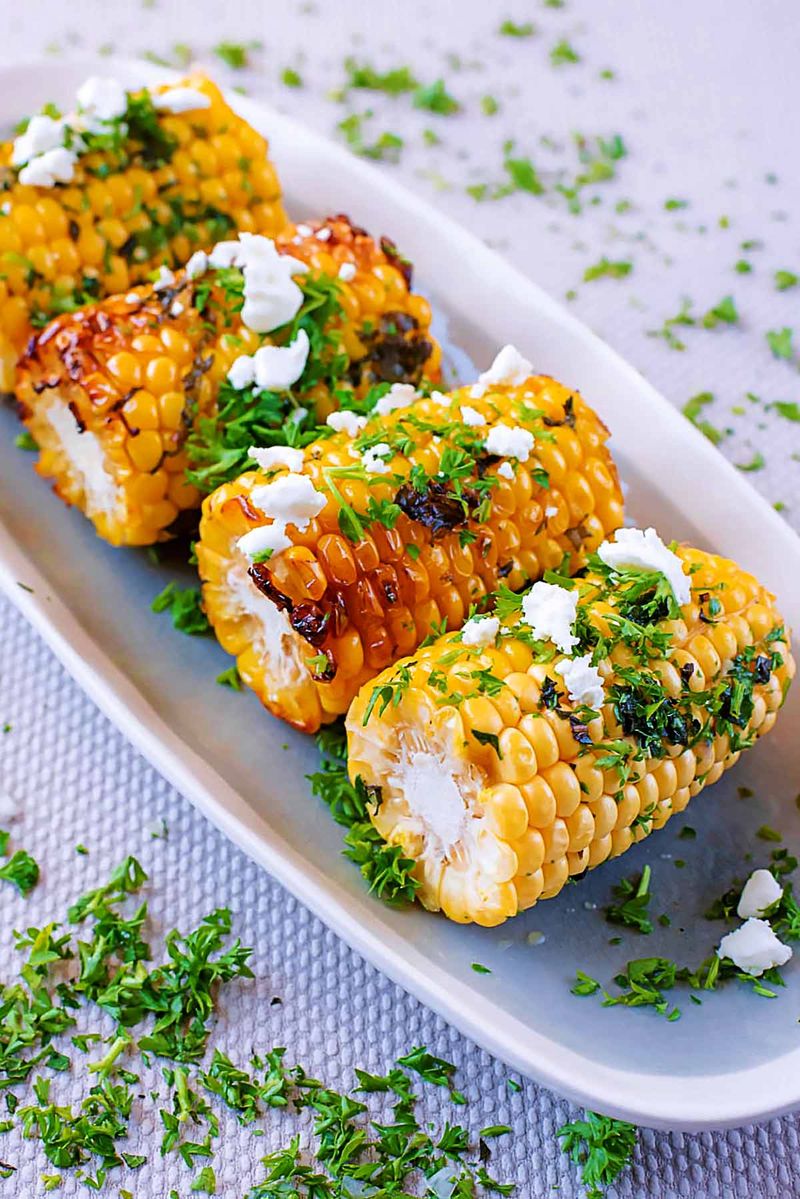 Grilled Corn with Herb or BBQ Butter