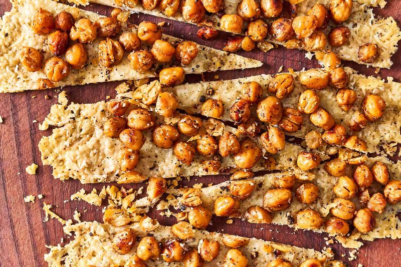 Cacio e Pepe Chickpea Cheese Crisps