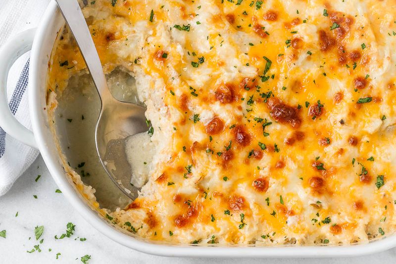 Creamy Chicken and Cauliflower Rice Casserole