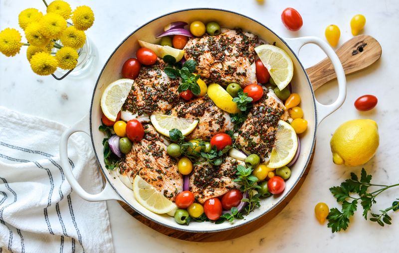 Mediterranean Lemon Garlic Chicken