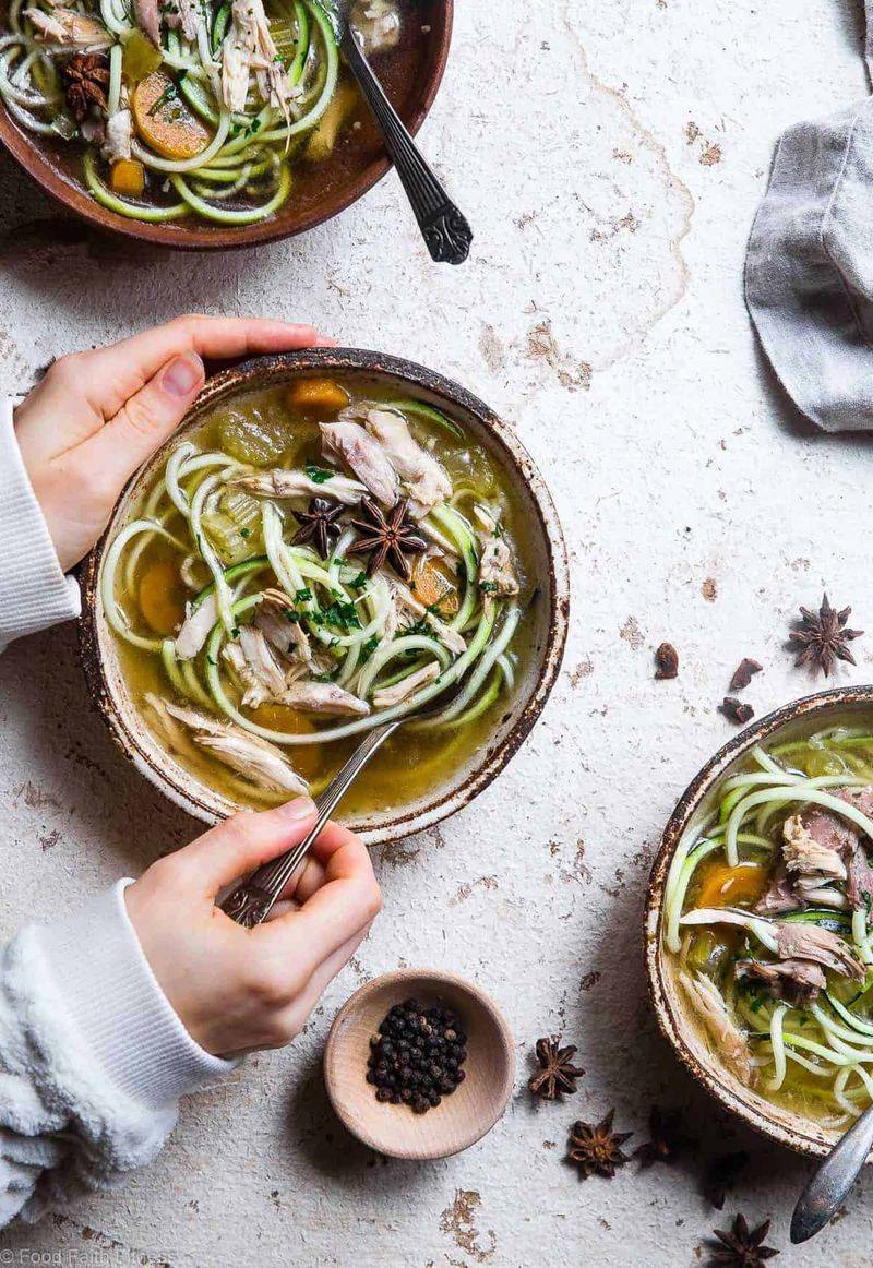 Keto Chicken Zoodle Soup