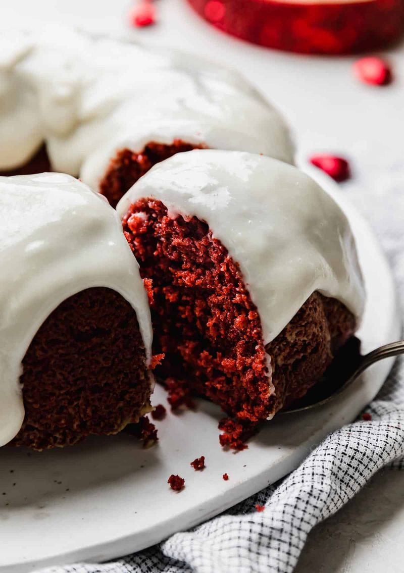 Red Velvet Bundt Cake with Cream Cheese Icing