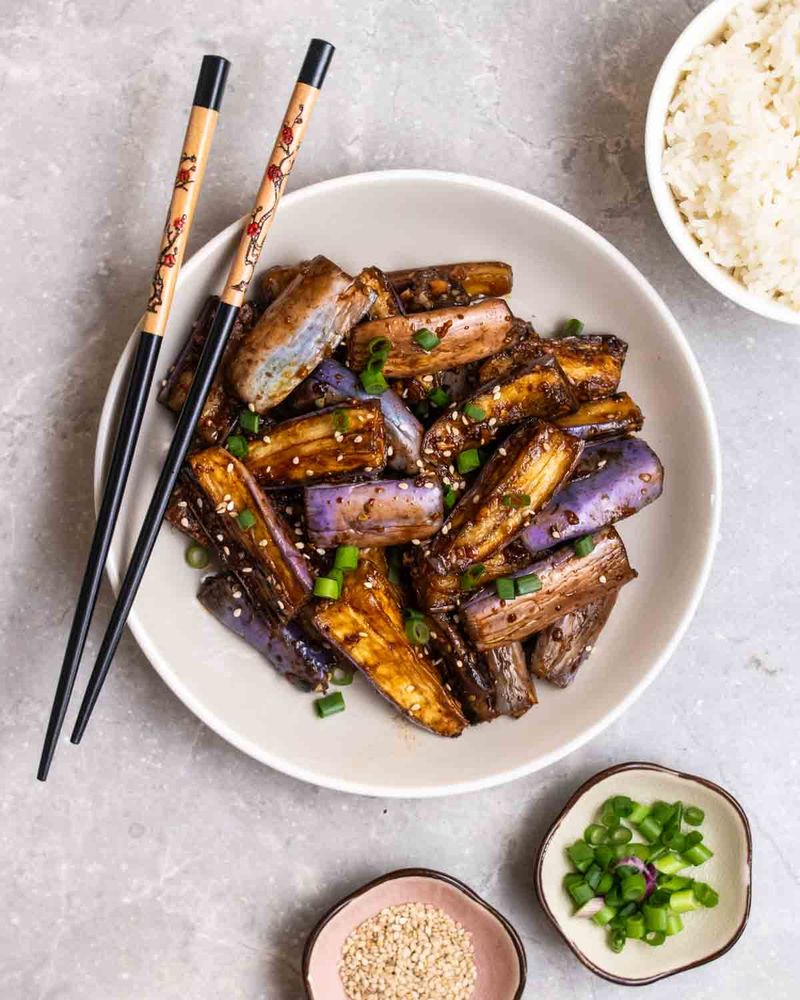 Garlic Eggplant (Steamed or Lightly Stir-Fried)