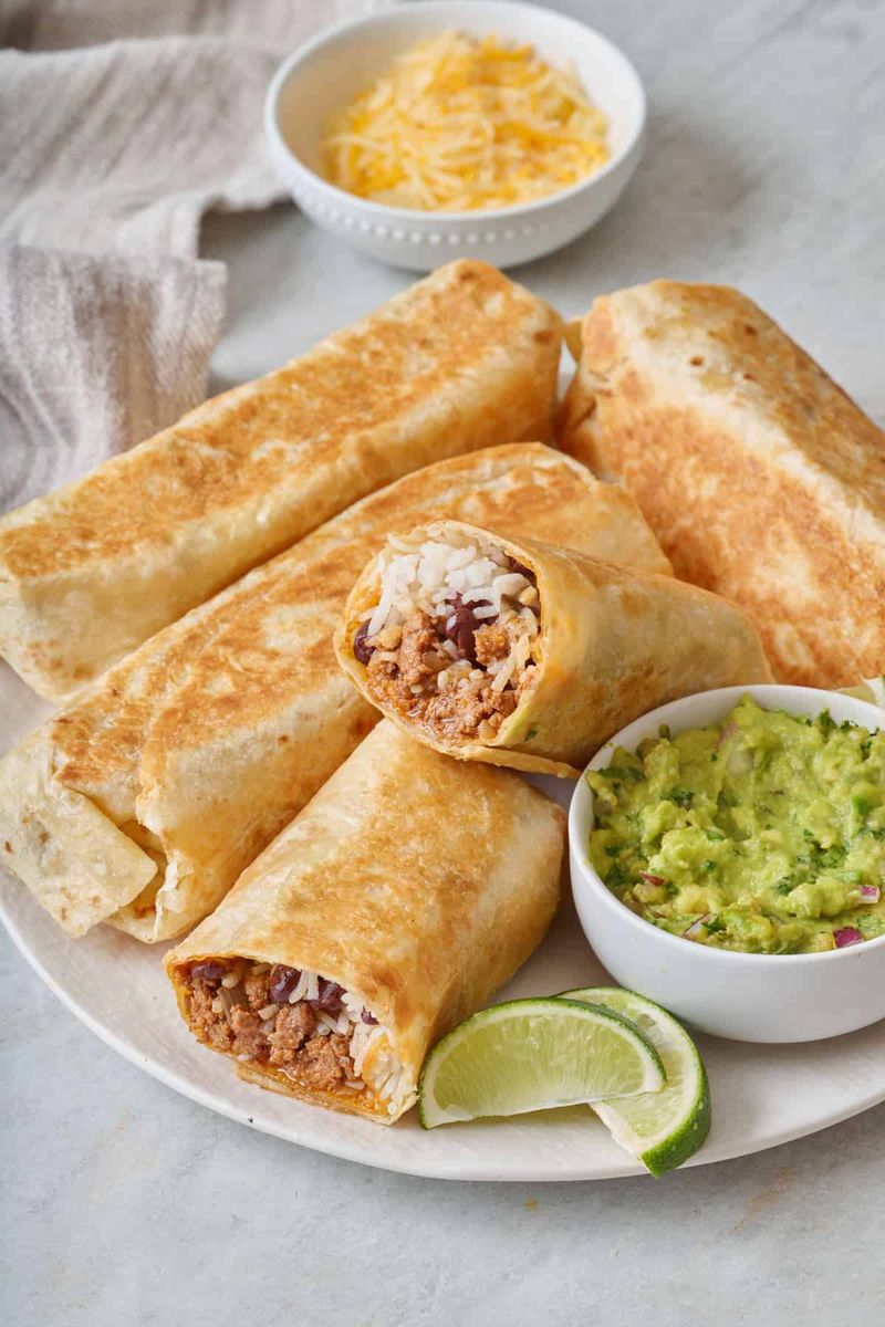 Stuffed Beef and Bean Burritos