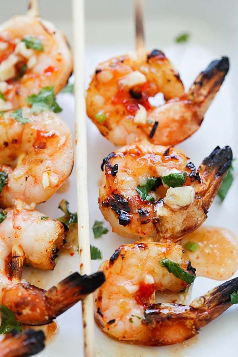 Sweet-Spicy Watermelon Glazed Shrimp