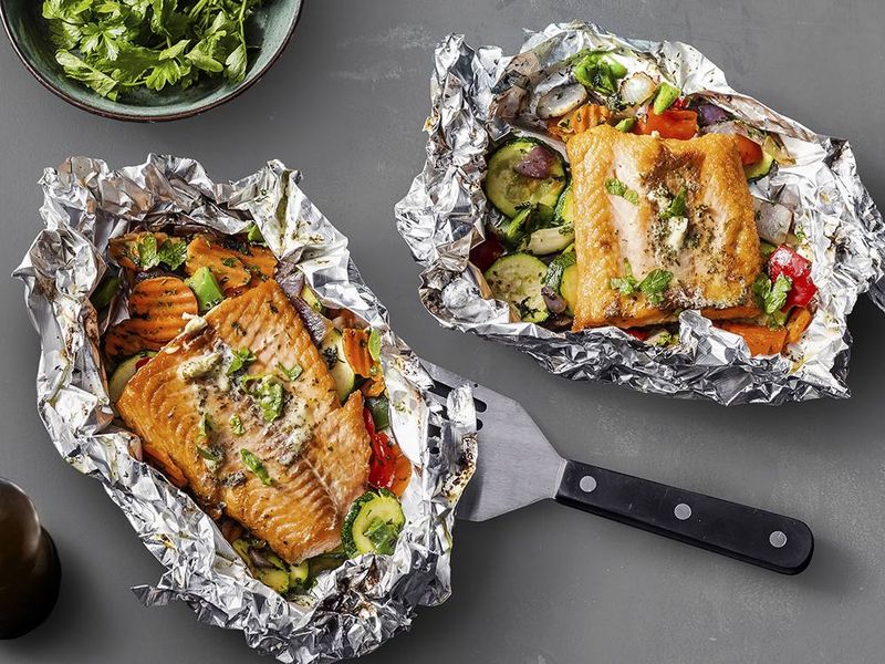 Salmon & Veggie Foil Packets