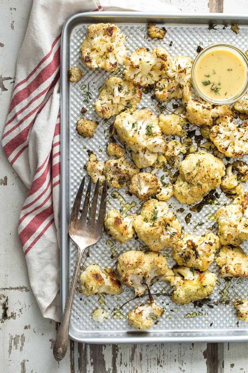 Lemon and Thyme Roasted Cauliflower