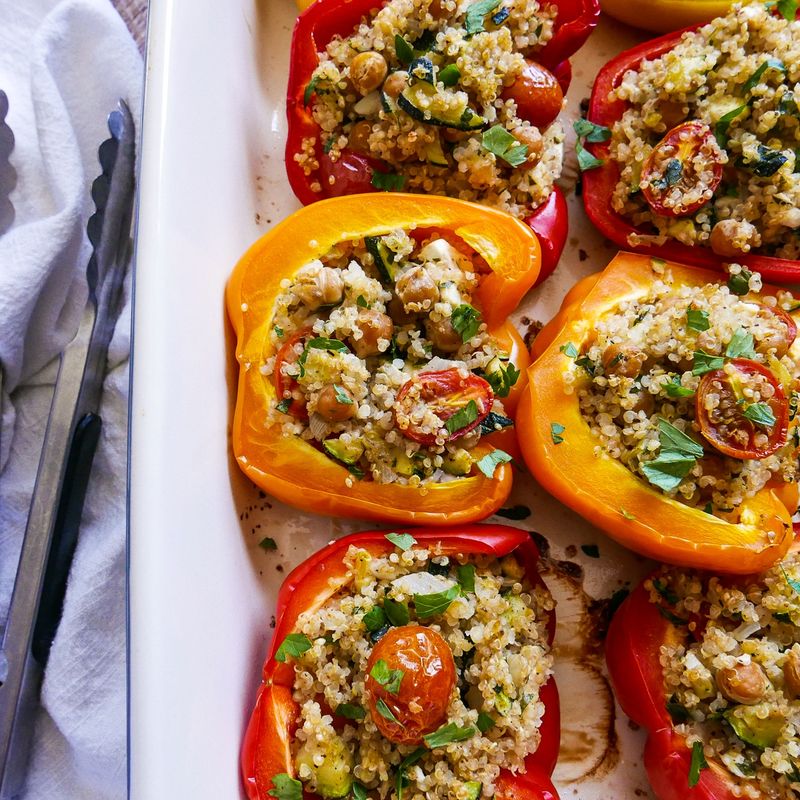 Mediterranean Quinoa Stuffed Peppers