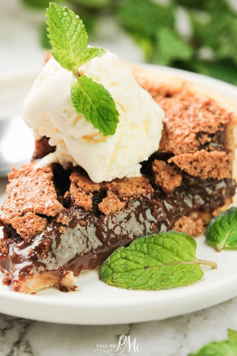 Chocolate Chess Pie + Mint Chocolate Chip Ice Cream: Cool Fudgy Fantasy